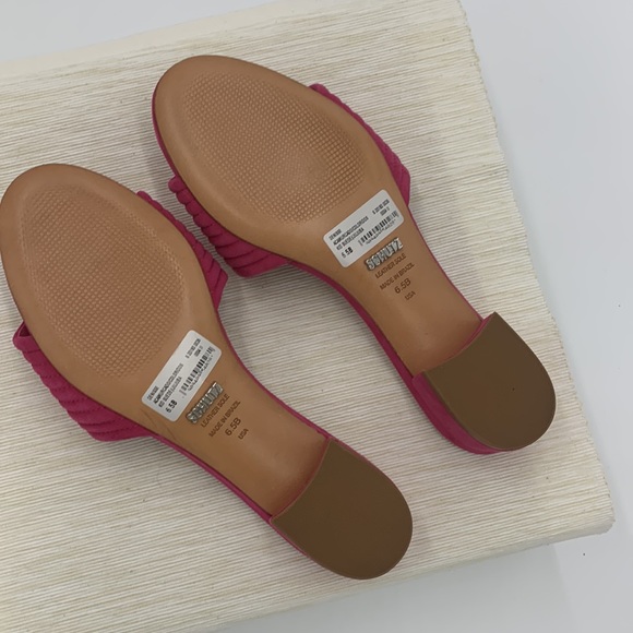 COPY - Pink suede sandal slides new - Picture 5 of 7